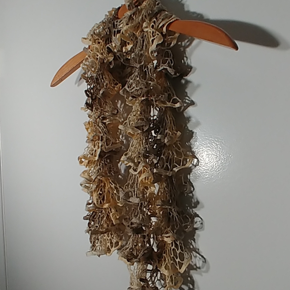 X-Long Cream Colored Mermaid Style Scarf 🧜‍♀️🌊🐠